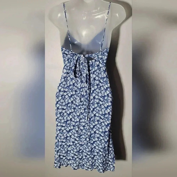 REFORMATION Flourish Ivory Floral Print DIETRICH A-Line Tie Waist Crepe Dress 2P - Picture 14 of 16